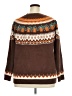 Unbranded 100% Acrylic Print Brown Pullover Sweater Size 4X - photo 2