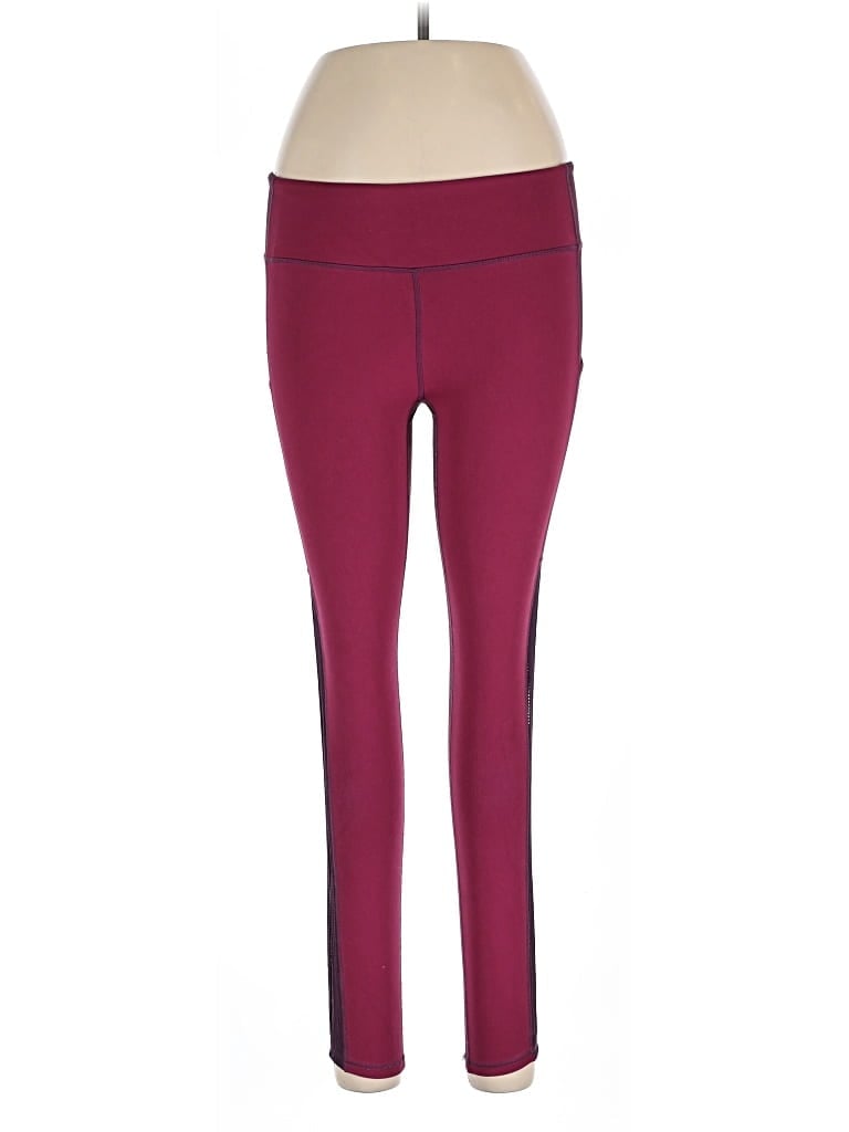 Pre-owned Fabletics Active Pants In Burgundy