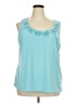 Jones Studio Teal Sleeveless Blouse Size 24 - photo 1