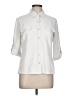 J. McLaughlin 100% Spandex Solid Ivory 3/4 Sleeve Button-Down Shirt Size L - photo 1