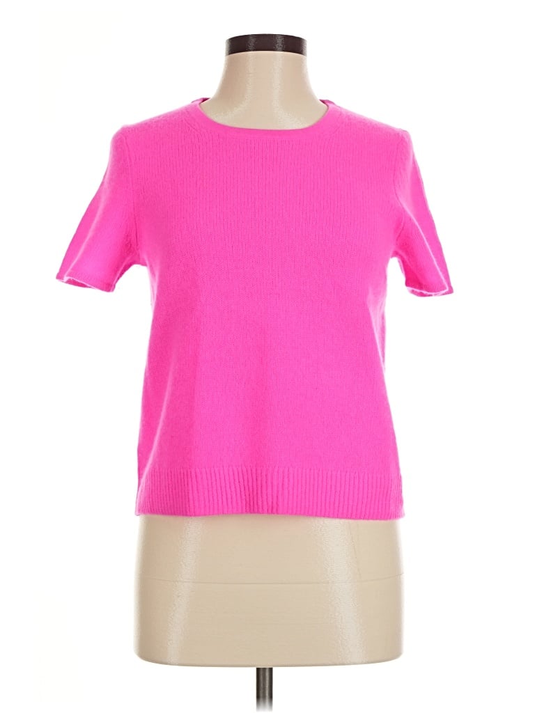 Pre-owned C By Bloomingdale's Cashmere Pullover Sweater In Pink