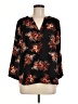 Daniel Rainn Floral Multi Color Black 3/4 Sleeve Blouse Size M - photo 1