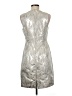 Trina Turk 100% Polyester Metallic Silver Cocktail Dress Size 6 - photo 2