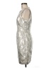 Trina Turk 100% Polyester Metallic Silver Cocktail Dress Size 6 - photo 5