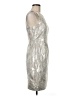 Trina Turk 100% Polyester Metallic Silver Cocktail Dress Size 6 - photo 4