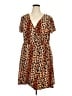Planet Gold Animal Print Brown Casual Dress Size 3X - photo 1