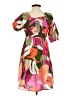 Assorted Brands 100% Cotton Tropical Pink Cocktail Dress Size S - photo 2