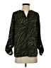 Rebecca Malone 100% Polyester Animal Print Green Long Sleeve Blouse Size S - photo 1