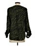 Rebecca Malone 100% Polyester Animal Print Green Long Sleeve Blouse Size S - photo 2