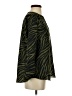 Rebecca Malone 100% Polyester Animal Print Green Long Sleeve Blouse Size S - photo 4