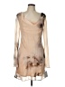 ASOS Design 100% Polyester Graphic Tan Cocktail Dress Size 10 - photo 1