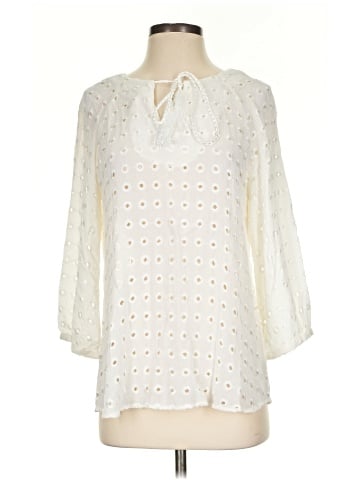 Lavender Brown 3/4 Sleeve Blouse (view 1)