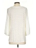 Lavender Brown 100% Rayon Ivory 3/4 Sleeve Blouse Size S - photo 2