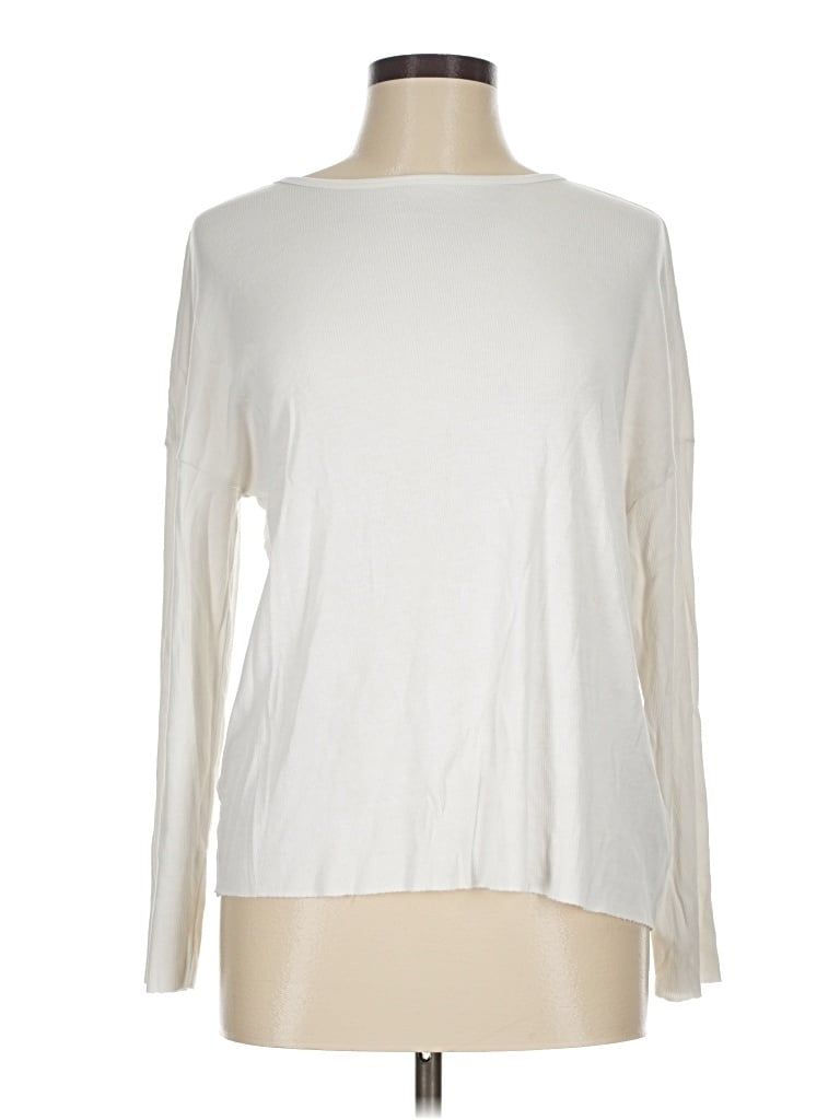 Pre-owned Oysho Long Sleeve Top Ivory Boatneck Tops