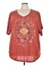 Terra & Sky Orange Short Sleeve Top Size 5X - photo 1