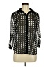 Iz Byer 100% Polyester Polka Dots Black 3/4 Sleeve Blouse Size M - photo 1