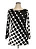 Danny & Nicole Polka Dots Black Long Sleeve Blouse Size 14 - photo 1