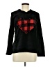 Just Love 100% Polyester Hearts Black Pullover Sweater Size M - photo 1