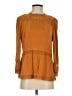 Point Sur 100% Viscose Orange 3/4 Sleeve Blouse Size 2 - photo 1