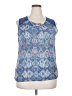 Fred David Blue Sleeveless Blouse Size XXL - photo 1