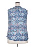 Fred David Blue Sleeveless Blouse Size XXL - photo 2