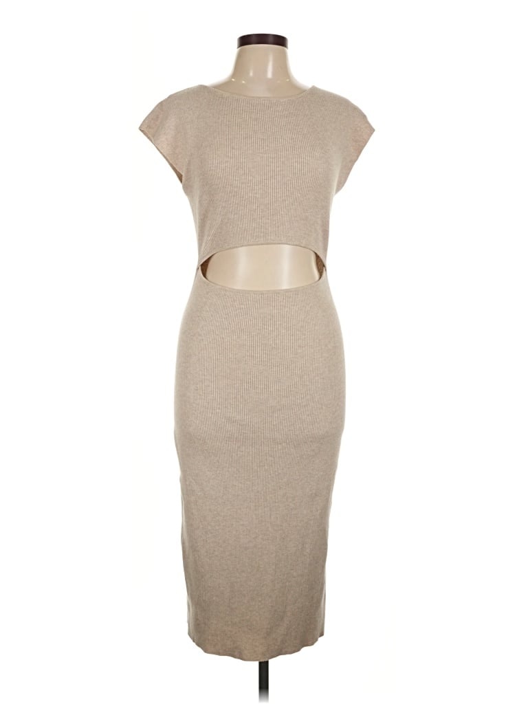 Pre-owned Wilfred Free Casual Dress In Tan