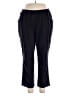 Lands' End Solid Black Track Pants Size 1X - photo 1