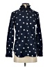 J.Crew 100% Cotton Polka Dots Blue Long Sleeve Blouse Size 0 - photo 1