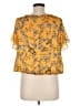 Adrienne Vittadini Yellow Short Sleeve Blouse Size M - photo 2