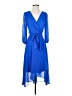 DKNY 100% Polyester Blue Cocktail Dress Size 0 - photo 1