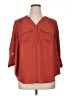 Torrid 100% Polyester Red 3/4 Sleeve Blouse Size 1X Plus (1) - photo 1