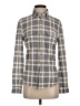 Express Plaid Gray Long Sleeve Button-Down Shirt Size XS - photo 1