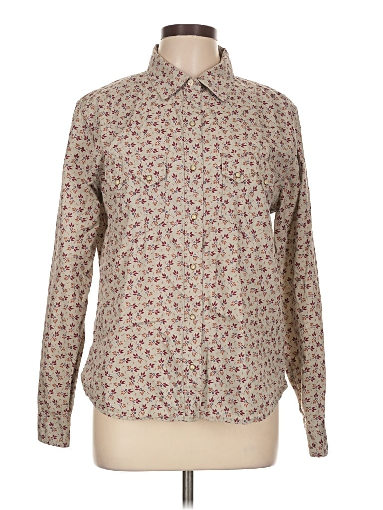 Pre-owned Tecovas Long Sleeve Button Down Shirt In Brown