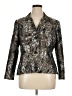 Lafayette 148 New York 100% Polyester Metallic Silver Blazer Size 16 - photo 1