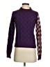 Ganni Checkered-gingham Purple Pullover Sweater Size XS (0) - photo 1