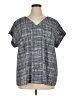 Worthington Gray Short Sleeve Blouse Size 0X - photo 1