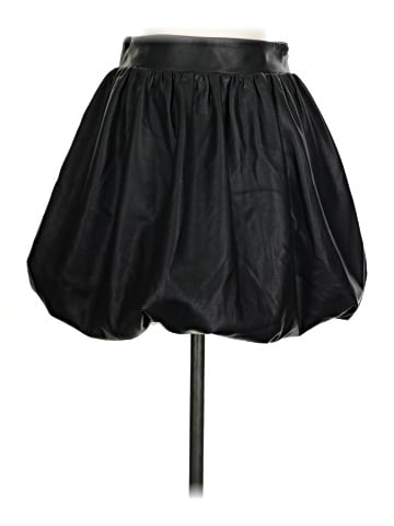 Aqua Faux Leather Skirt (view 1)