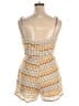 Fashion Nova 100% Polyester Tweed Yellow Ivory Romper Size 1X - photo 2