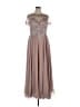 Xscape 100% Polyester Brown Cocktail Dress Size 14 - photo 1