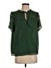 Ann Taylor LOFT 100% Polyester Green Short Sleeve Blouse Size S - photo 1