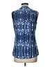 BCBGMAXAZRIA Argyle Aztec Or Tribal Print Camo Color Block Damask Fair Isle Marled Ombre Blue Sleeveless Blouse Size L - photo 2