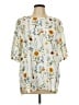 Remade 100% Polyester Floral White 3/4 Sleeve Blouse Size L - photo 1