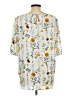 Remade 100% Polyester Floral White 3/4 Sleeve Blouse Size L - photo 2