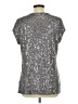 Madison Metallic Silver Short Sleeve Top Size L - photo 2
