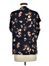 Unbranded 100% Polyester Floral Blue Short Sleeve Blouse Size M - photo 2