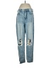 American Eagle Outfitters 100% Cotton Color Block Blue Jeans Size 4 - photo 1