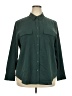 Chico's Solid Green 3/4 Sleeve Button-Down Shirt Size XXL (4) - photo 1