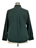 Chico's Solid Green 3/4 Sleeve Button-Down Shirt Size XXL (4) - photo 2