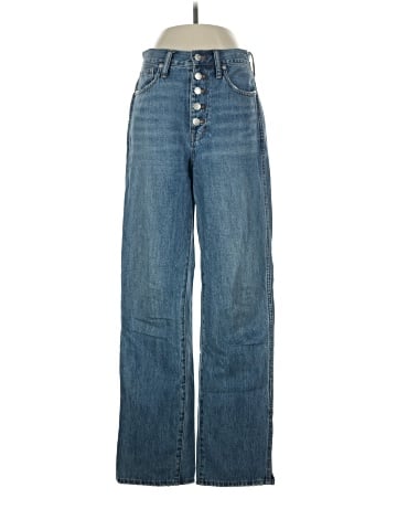 Madewell The Perfect Vintage Straight Jean in Deforst Wash: Side-Slit Edition (view 1)