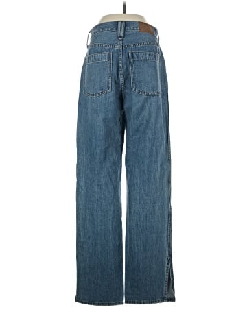 Madewell The Perfect Vintage Straight Jean in Deforst Wash: Side-Slit Edition (view 2)